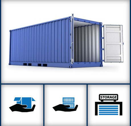 A complete Rapid SelfStore drive-up storage container